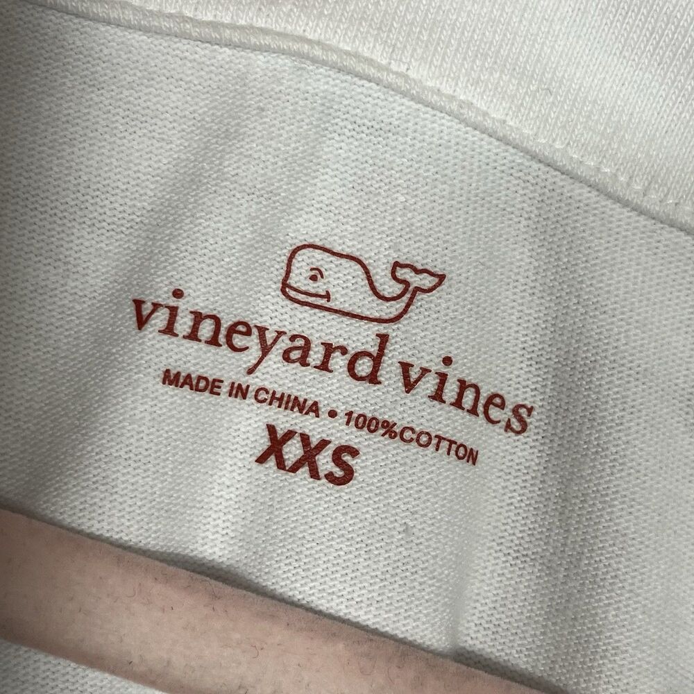 Vineyard Vines Dress Yacht Stripe White Blue Lace Up Cotton Preppy Nautical XXS - Picture 6 of 11